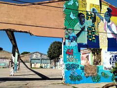 03A In 2014 Marianna Farag (France) converted a gigantic abandoned warehouse to be the site of Paint Jamaica street art in Kingston Jamaica